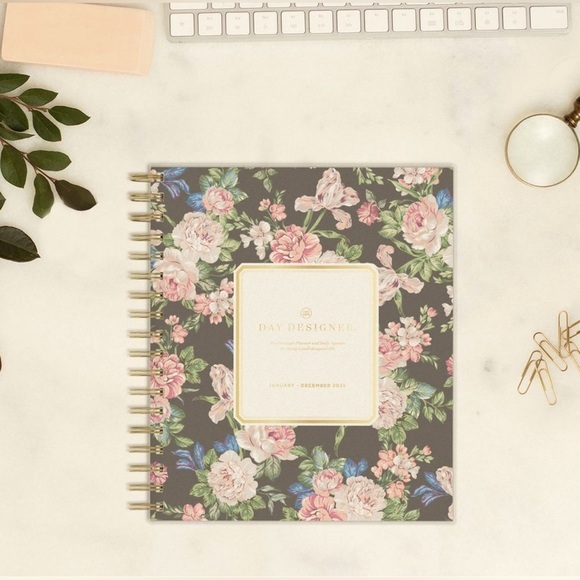 Day Designer 2025 Daily/Monthly Planner. 10.16”X9.49” Wirebound Rose Garden. 🪴 - Picture 3 of 4